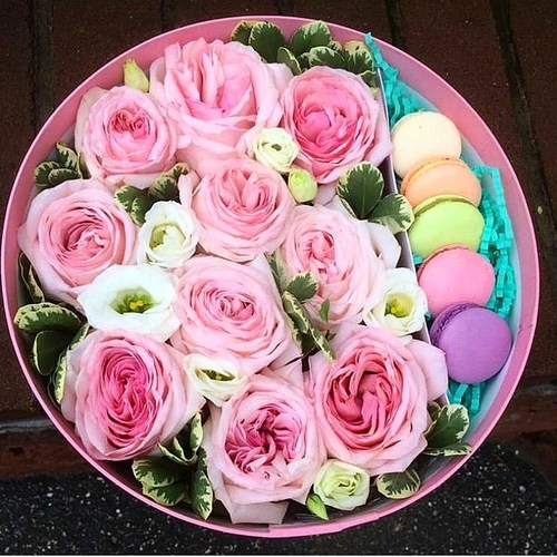 Цветы с макаронс №3