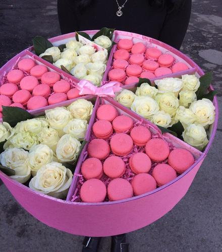 Цветы с макаронс №14