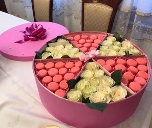 Цветы с макаронс №14