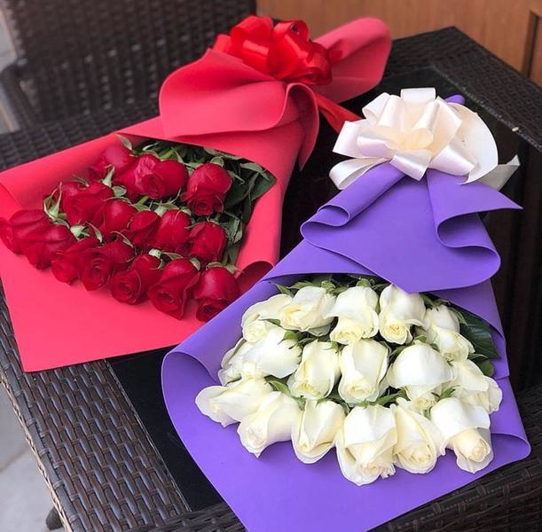 Голландские розы 17шт 100см