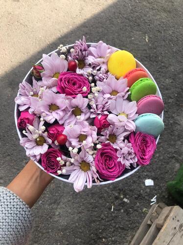 Цветы с макаронс №20